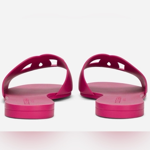 Dolce & Gabbana Rubber Beachwear Sliders Slides Sandals Fuchsia Pink 39 - Picture 4 of 4